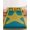 Orange Yellow Blue, variant on Full Size Fitted Sheet Set - Yellow Blue Pineapple 3 Piece Bedding Sets 16" Deep Pocket Fitted Sheet with 2 Pillowcases Summer Beach Coastal Modern Art Brushed Microfiber Hotel Luxury Bed Sheets