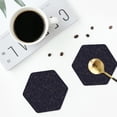 thumbnail image 4 of Lsque Beautiful Roses Pattern 4" Drink Coasters Set of 4, PVC Leather Absorbent Coasters, Table Coaster Set Decorative Coffee Cup Coasters Housewarming Gift -Hexagon, 4 of 6