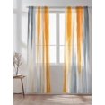 thumbnail image 2 of Sheer Curtains 96 Inches Long 2 Panels Set for Living Room, Orange Gray Semi Sheer Curtains for Windows, Retro Country Abstract Ombre Aesthetic Voile Window Treatments Rod Pocket Curtain, 2 of 7