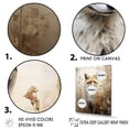 thumbnail image 3 of Designart "Fox Portrait In Minimalist Forest Setting I" Animals Fox Floater Framed Wall Art Living Room, 3 of 5