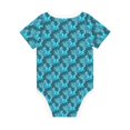 thumbnail image 2 of Daiia Seahorse Printed Unisex-Baby Short Sleeve Onesies Bodysuits Baby Climbing Clothes Soft and Comfortable Romper with Expandable Shoulder Design-18 Months, 2 of 8