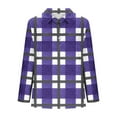 thumbnail image 4 of SCSAlgin Womens Plaid Shirts Dressy Cuffed Long Sleeve Tops Casual Loose Work Blouses, 4 of 4