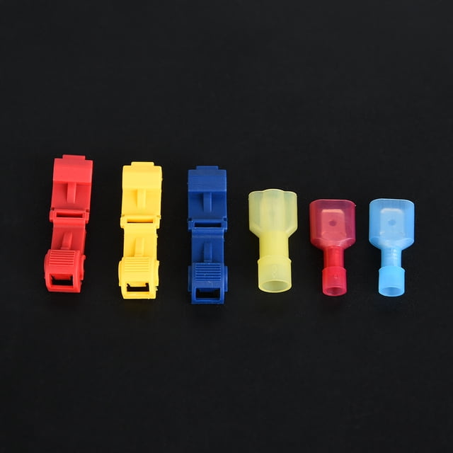 AMONIDA 120PCS T-Type Rapide Épissure Serti Kit de Connecteur Rapide Fil Électrique