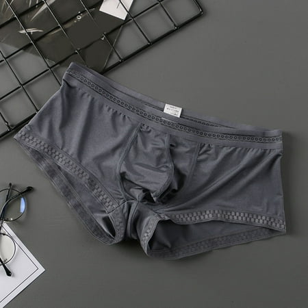 

eczipvz Men s Underwear Men’s Underwear Boxer Briefs Soft Comfortable Bamboo Viscose Underwear Boxer Briefs for Men Grey
