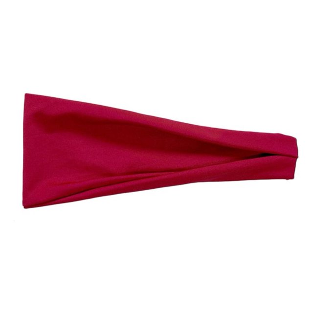 Hombres Mujeres Fitness Sweatband Elástico Correr Diadema de secado rápido (Rojo vino)