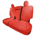 thumbnail image 1 of For 2020-2024 Tesla Model Y FH Group Faux Leather Custom Fit Car Seat Covers Rear Seat - Solid Red, 1 of 4