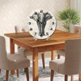 thumbnail image 5 of ZXCXRQFa Elephant Animal Watercolor Wood Wall Clock Silent Non-Ticking Kitchen Desk Clock Battery Operated Analog Decorative Round Clocks 10 in Garden Home Decor, 5 of 7