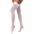 thumbnail image 2 of MSemis Bas Cuisse pour Femmes Bas en Soie Top de Maintien Lustré Semi-Transparent Panty Blanc Taille Unique, 2 of 6
