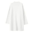 thumbnail image 4 of TIMIFIS Chandails pour Femmes Femmes Col Roulé Manches Chauve-Souris Ourlet Haut-Bas Tricot Gaufré Décontracté Ample Surdimensionné Tunique Chandail Mode Automne pour Femmes, 4 of 6