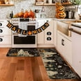 thumbnail image 6 of Halloween Kitchen Rug Set of 2, Non Slip Pumpkin Spooky Mats with Anti Fatigue Comfort, Washable Halloween Decor Rugs for Sink Laundry Office, Farmhouse Holiday Floor Mats 15.8x23.6+15.8x43.3 Inches, 6 of 8