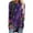 #7-Purple, variant on Pntutb Womens Casual Retro Print O Neck Long Sleeve T Shirt Tops