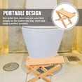 thumbnail image 5 of FUTUREORYY 2Pcs Poop Stool for Bathroom Adults Bamboo Rectangular Footrest 9.43x5.50x5.50in, 5 of 5