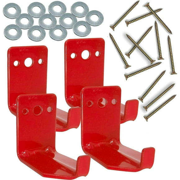 4 Brackets Fire Extinguisher Mount, Fire Extinguisher Bracket up to 40 lbs Extinguishers, Suitable for Big and Small Fire Extinguisher