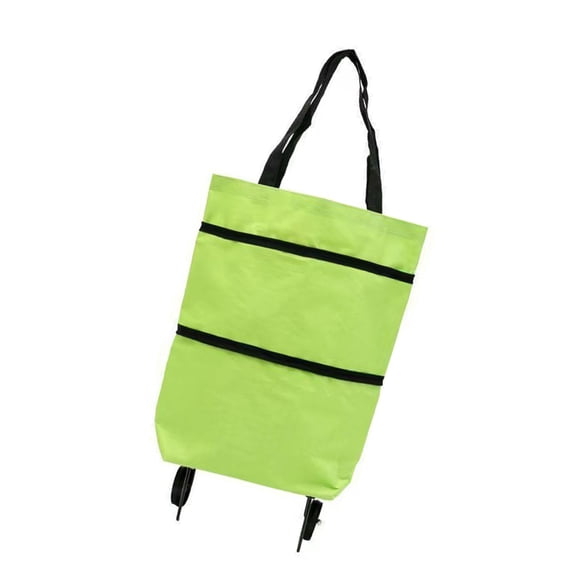 Foldable Oxford Fabric Luggage Cart Heavy Duty Waterproof Carryall Shopping Trolley