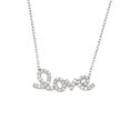 thumbnail image 2 of Collier Inscription « LOVE » en Argent Sterling 925 Chaîne à Maillons 16+2 Pouces, 2 of 3