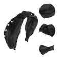 thumbnail image 3 of Unique Bargains 1 Pc Wide Faux Pearls Headbands for Women Black, 3 of 6