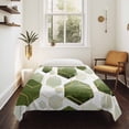 thumbnail image 4 of Sage Green Marble Large Tapestry for Bedroom Wall Hanging Tapestry,Gold White Geometric Hexagon Modern Ceiling Backdrop Tapestries Poster Blanket Wall Decor for Teens Room Living Room Dorm 100" x 59", 4 of 8