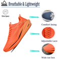 thumbnail image 3 of Men's Lightweight Arch Support Fashion Sneakers Breathable Shock-Absorbing Running Shoes Rebound Casual Walking Shoes Orange 8.5 US, 3 of 7