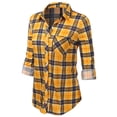 thumbnail image 2 of JJ Perfection Womens Long Sleeve Plaid Button Down Shirt (Female Plus Size Available), 2 of 3