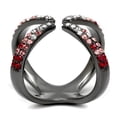 thumbnail image 3 of Womens Light Black Ring Anillo Para Mujer Stainless Steel Ring with Top Grade Crystal in Multi Color Jolie, 3 of 4