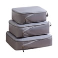 thumbnail image 3 of Travel Packing Organizers, Compression Packing Cubes for Travel, Packing Cubes for Travel Compression, Travel Compression Bags, 3 Pack Gray Expandable Clothing Storage Luggage, 3 of 7