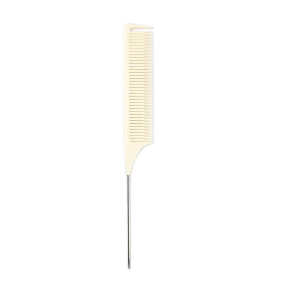 Comb Point-Tail Plastic Comb Hair Salon Color Brush Modeling Comb Hair Tool (Color : Ivory)