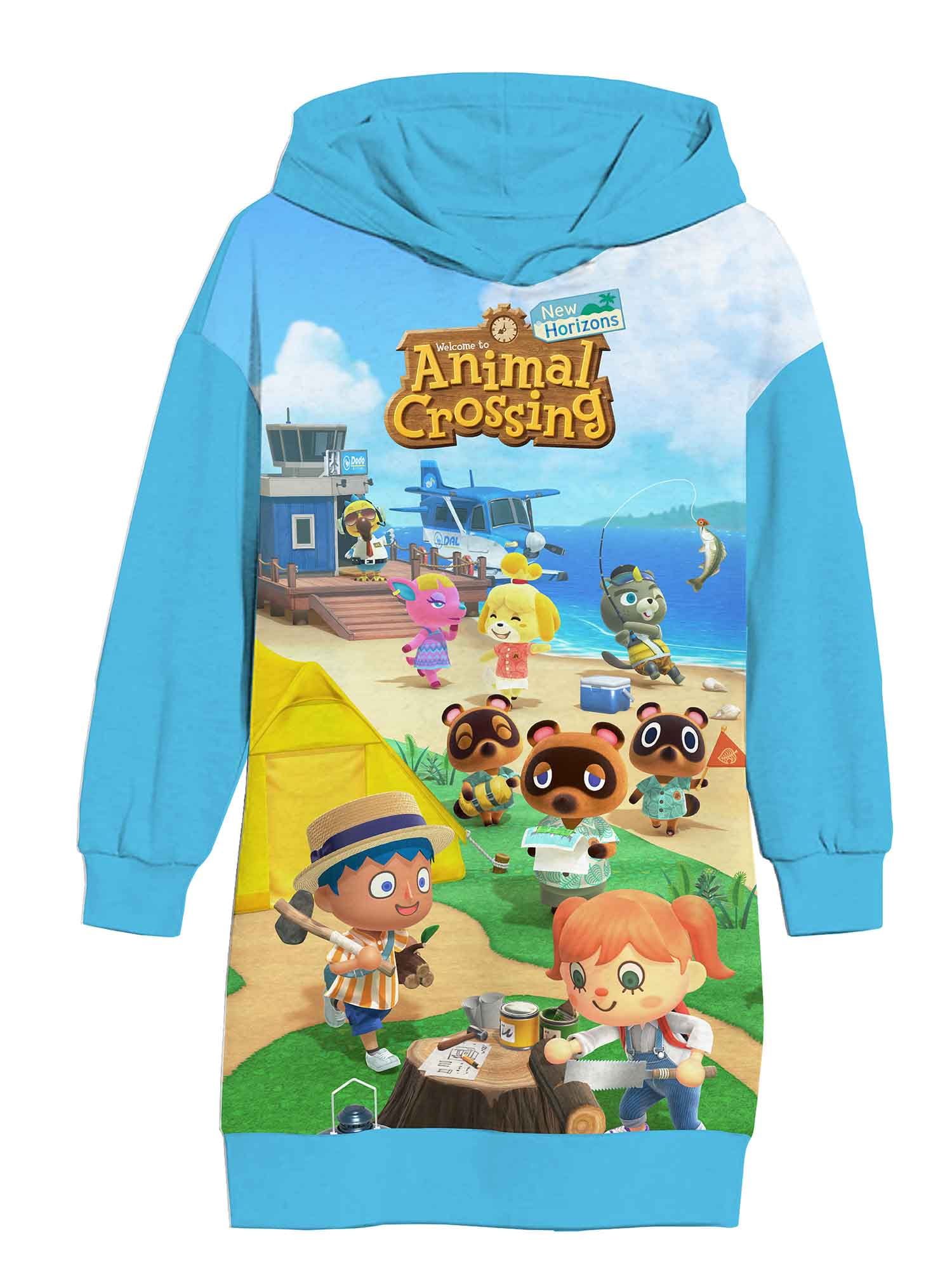 Animal Tom Nook Hoodie Long Sleeve Hooded Sweater 3D Pullover Sweatshirt for Boys Girls Teen