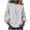 #08 White 【One to Wear, One to Wash, One to Spare.】, variant on Women's 3/4 Sleeve Round Neck Blouse Top Shirt Pullover Solid Color Loose Fit Casual Daily Wear Business Office Vacation Fashion Essential Gift for Women | CSEONE,Black XL