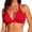 Red#9527, variant on Women Underwire Bikini Top Push Up Swimsuit Top Bra For Women Solid Color Halter Neck High Waist Cozy Soft Bathing Suits