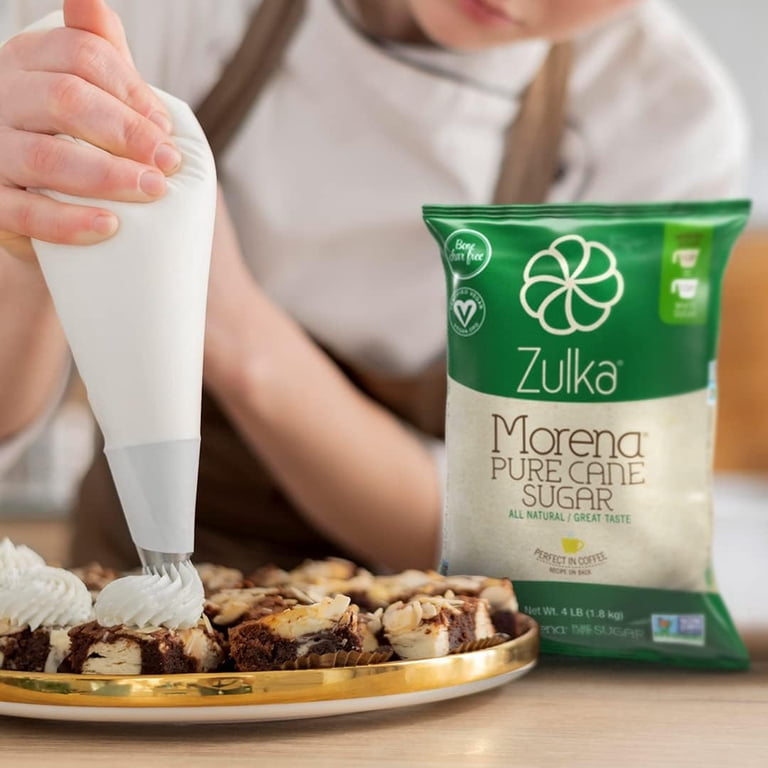 Zulka Morena Pure Cane Sugar - 4 lb Bag (Pack of 2) | Azúcar
