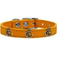 thumbnail image 3 of Mirage Pet Products Leather Anchor Dog Collar, Yellow, XL, 3 of 3