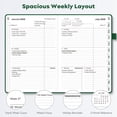 thumbnail image 3 of OMEYA Planner 2026 2027, A5 Leather Weekly & Monthly Planner, 12-Month Jul.26-Jun.27, Premium Hardcover Planner for Professionals, Inner Pockets, Monthly Tabs, Efficient Time & Goal Planning, 3 of 8