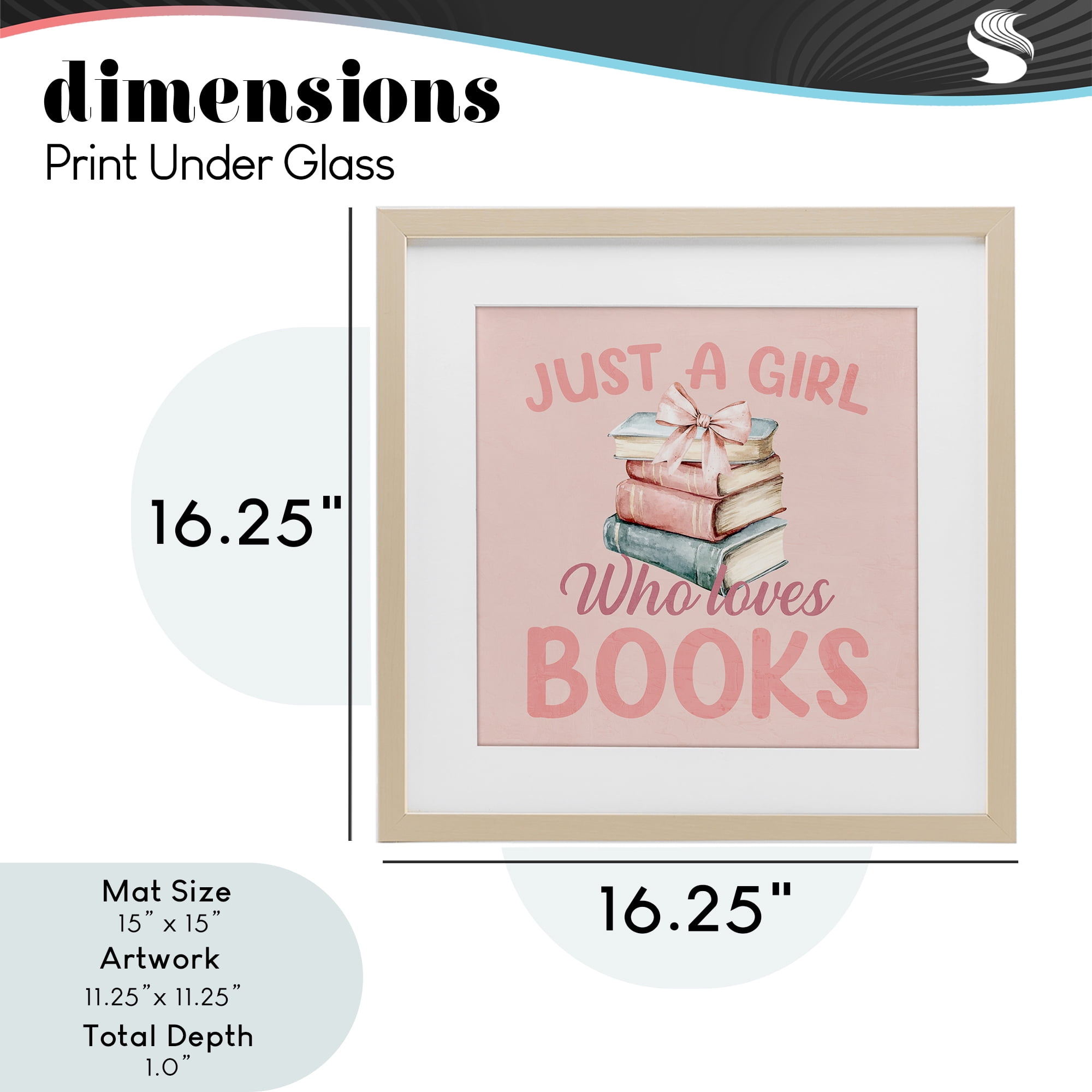 Reader Girl Who Loves Books Birch Framed Print Under Glass, design by Kim Allen