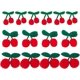 thumbnail image 1 of 14 piezas de colgante de ganchillo con forma de cereza, decoración de hilo de lana, colgante de ganchillo con forma de cereza roja, colgante creativo, 1 of 5