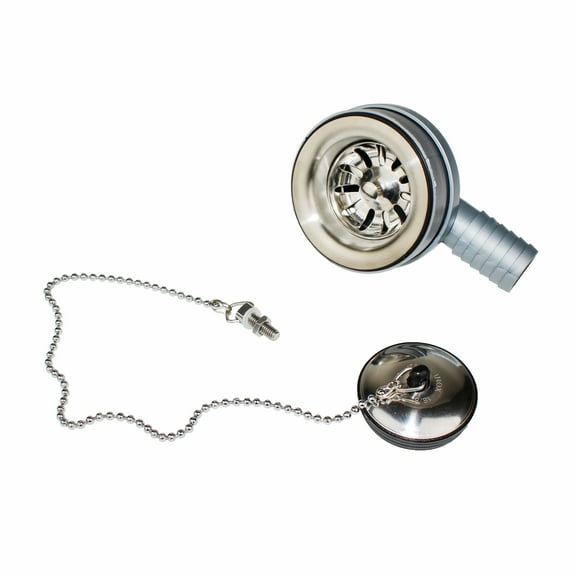 Scandvik 10308P Sink Drain with Basket and Stopper