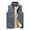 Gray, variant on Mens Full Zip Sweater Fleece Vest, Sherpa Lined Stand Collar Vests with Pocket