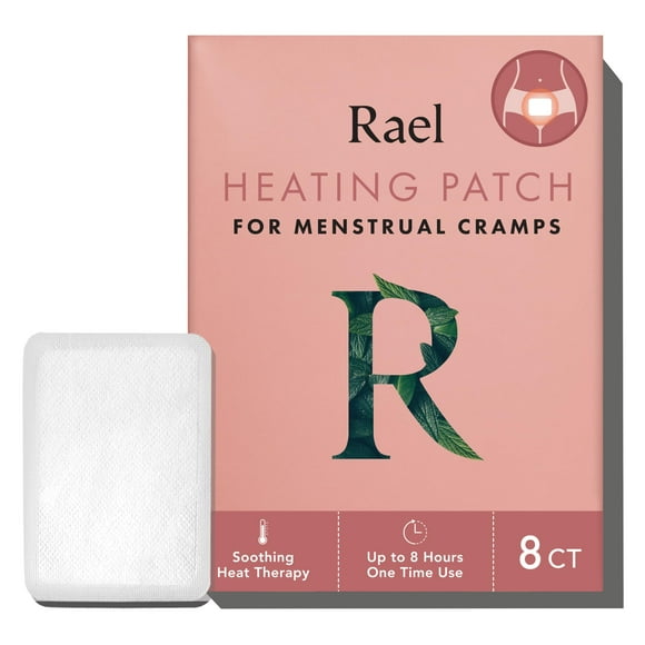 Rael Herbal Heating Patches - Cramp Care, Heat Therapy, Ultra Thin Design, On The Go Size (6 Count)
