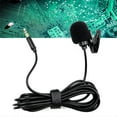 thumbnail image 4 of Lavalier Microphone Mic Stereo Audio Mini Wired Mic 3.5mm Plug for Sound Card Camera PC Desktop Computer 3 Meter, 4 of 5
