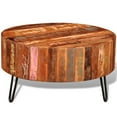 thumbnail image 1 of vidaXL Table Basse Ronde en Bois Massif Recyclé, 1 of 4