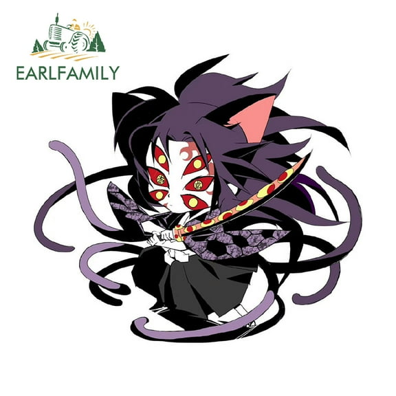 EARLFAMILY 5.1 Inch for Kokushibo Anime Car Sticker Bumper Vinyl Decal Car Accessories Creative Caravan Decor