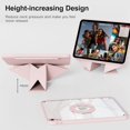 thumbnail image 5 of Multi-Angle Magnetic Stand Clear Back Cover for iPad Air 11" M2/M3/M4 & Air 4/5 10.9", Slim Tablet Case with Apple Pencil Slot Auto Sleep Wake, Pink, 5 of 9