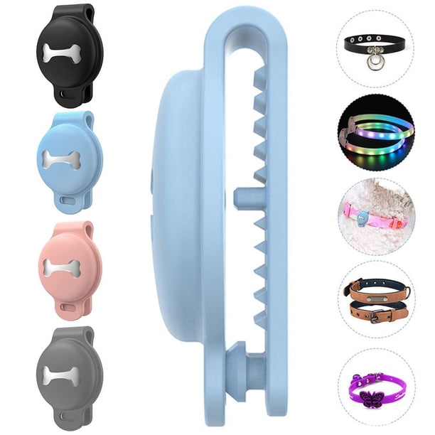 Pet Dog Collar Tracker Cover Anti-Lost para Airtag Funda protectora Negro Sywqhk Libre de BPA