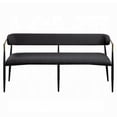 thumbnail image 4 of ACME Jaramillo Chenille Fabric Upholstered Bench with Gold Armrest in Black, 4 of 6