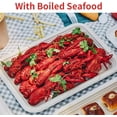 thumbnail image 6 of 50 Pack 14 Inch Disposable Food Trays – Heavy-Duty Large Paper Plates, Sugarcane Fiber Platters for Crawfish Lobster Seafood Party, Natural, 6 of 7