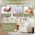 thumbnail image 5 of AISWORD Modern Teddy Boucle Accent Single Sofa Chair, Deep Seat Comfy Armchair with Pillow for Living Room Reading, Beige, 5 of 8