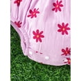 thumbnail image 6 of Zehjuhan Baby's Flower All-over Print Shirred Bodysuit With Headband, Lovely Puff Sleeve Triangle Onesie, Toddler & Infant Girl's Clothing, 6 of 8