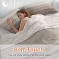 thumbnail image 4 of 3 Piece Brown Beige Ombre Duvet Cover Set Twin Size, Microfiber Comforter/Quilt Cover with Corner Ties and 2 Pillowcases, Farmhouse Vintage Wooden Striped All Season Soft Bedding with Zipper Closure, 4 of 8
