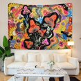 thumbnail image 1 of Tapiz de setas, tapices de ojos psicodélicos, tapiz trippy, tapiz de flores coloridas, tapiz para colgar en la pared para habitación (78 x 60 pulgadas), 1 of 5