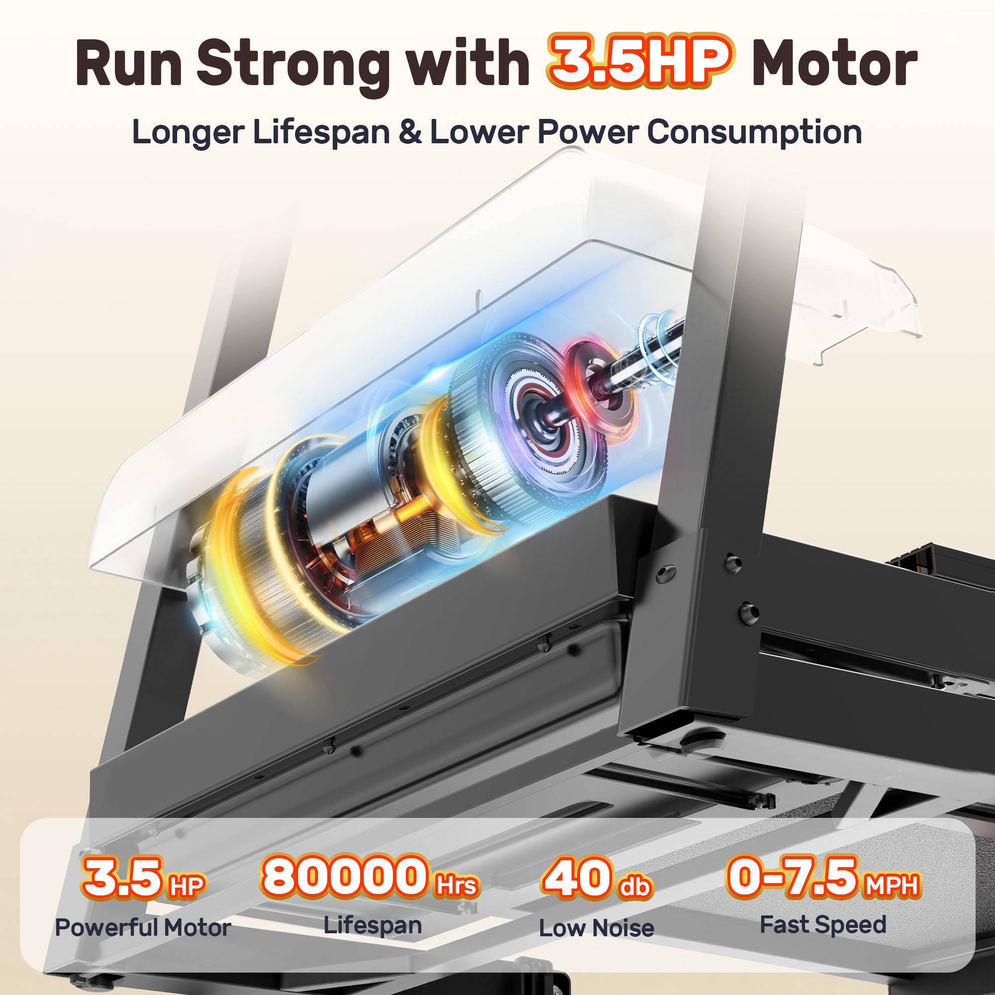 300 lbs Capacity Treadmill for Home, 3.5HP Folding Treadmill w/ 71 Preset Workouts, APP with Free Train Courses, Dual HiFi Speakers, Exercise Equipment for Walking, Jogging, Running