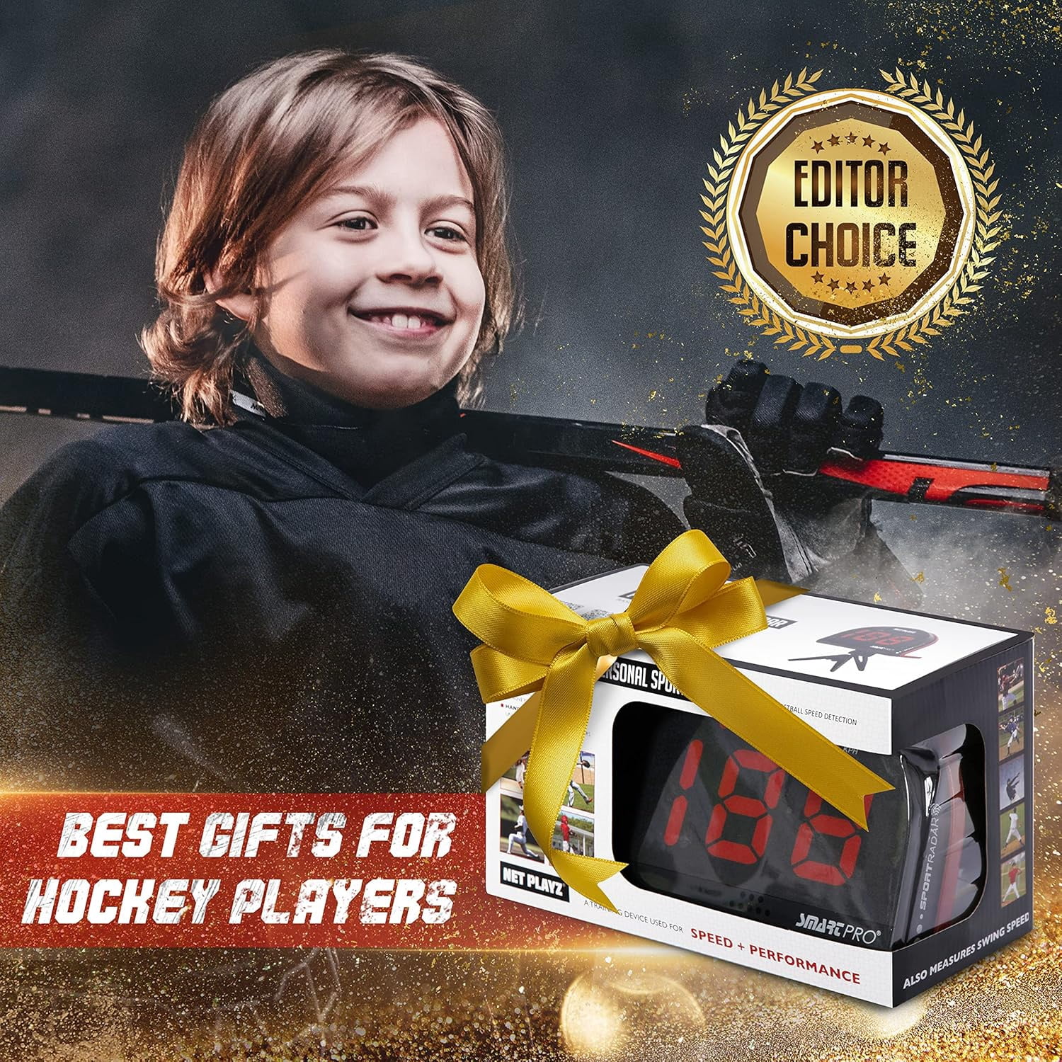 Hockey Gifts Training Equipment & Gear - Radar Speed Guns, Speed Sensor, Hands-Free | Ice Hockey Field Hockey Street Roller Hockey